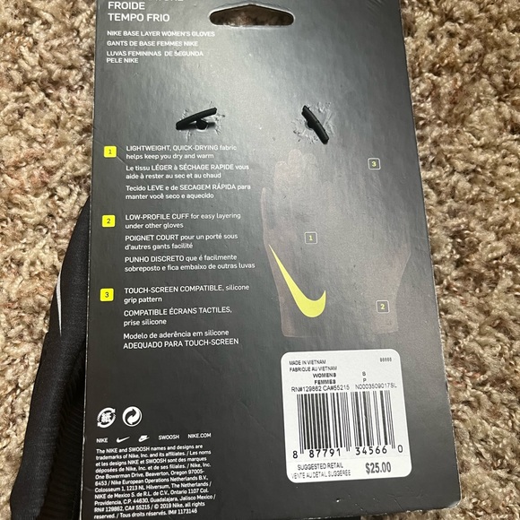 Nike Base Layer Womens Gloves - Picture 6 of 8